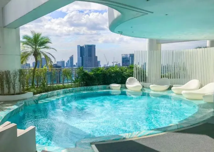 Queen With View At Acqua Private Residences 마닐라